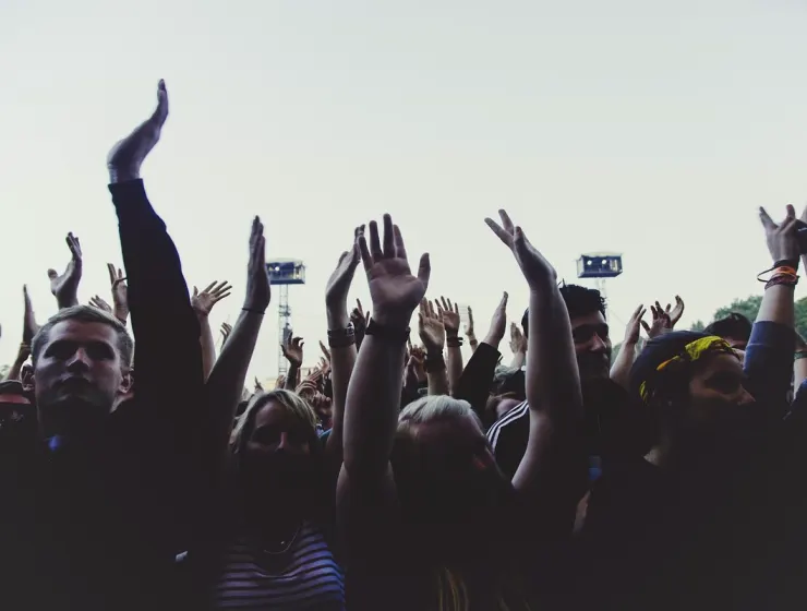Summer festival crowd